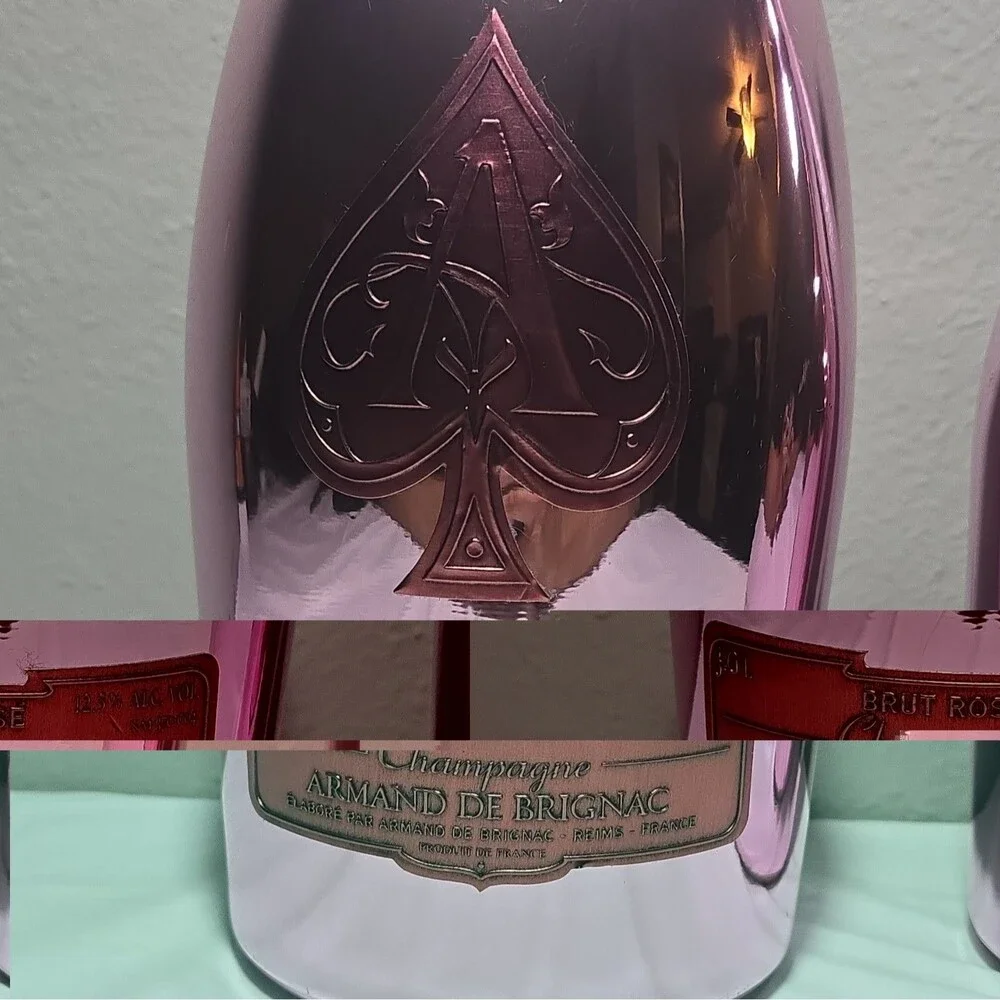 Armand de Brignac Brut Rosé Pink Champagne Display Dummy Bottles 1.5L 3.0L [C]